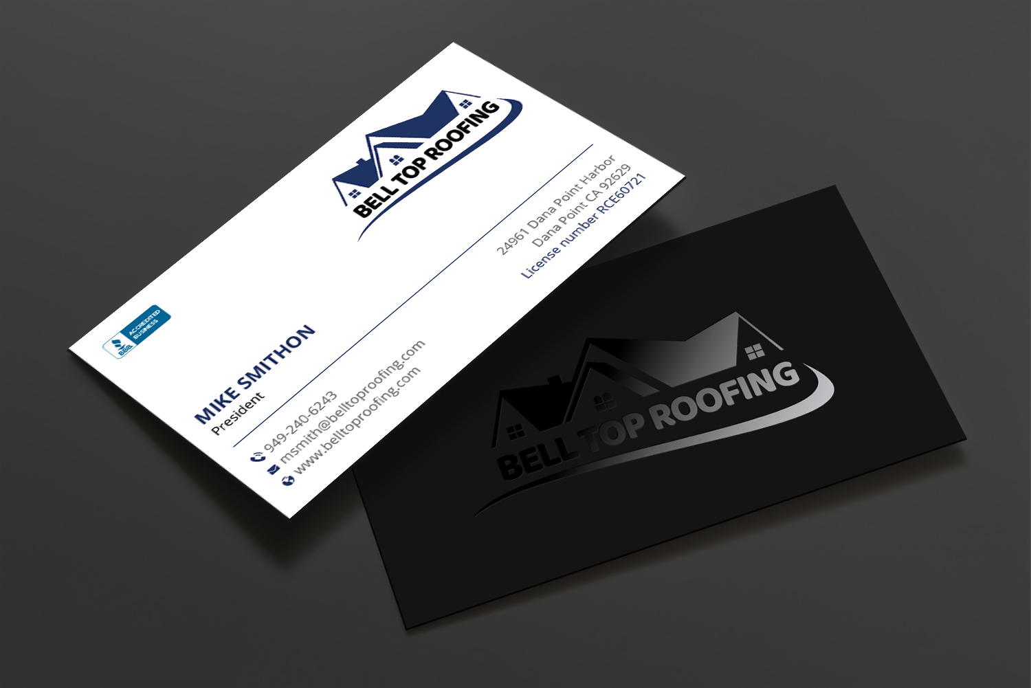 Business Card Design by DesignShout for Bell Top Roofing | Design #28150189