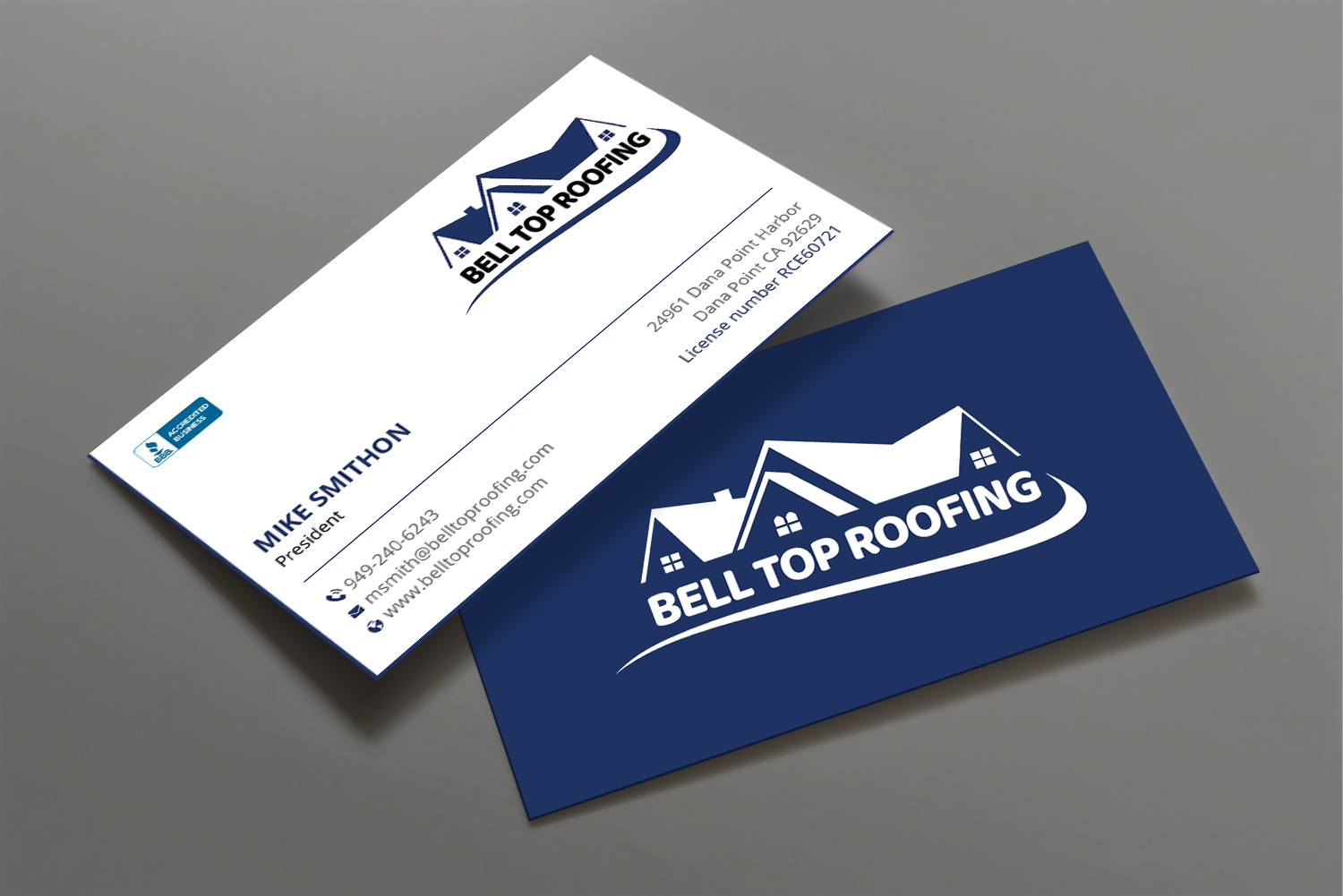 Business Card Design by DesignShout for Bell Top Roofing | Design #28150191