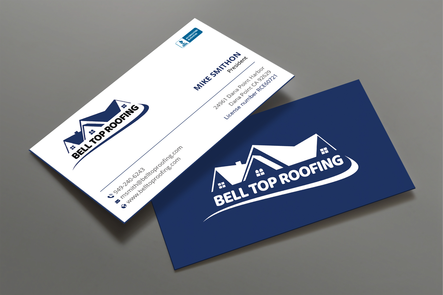 Business Card Design by DesignShout for Bell Top Roofing | Design #28150193