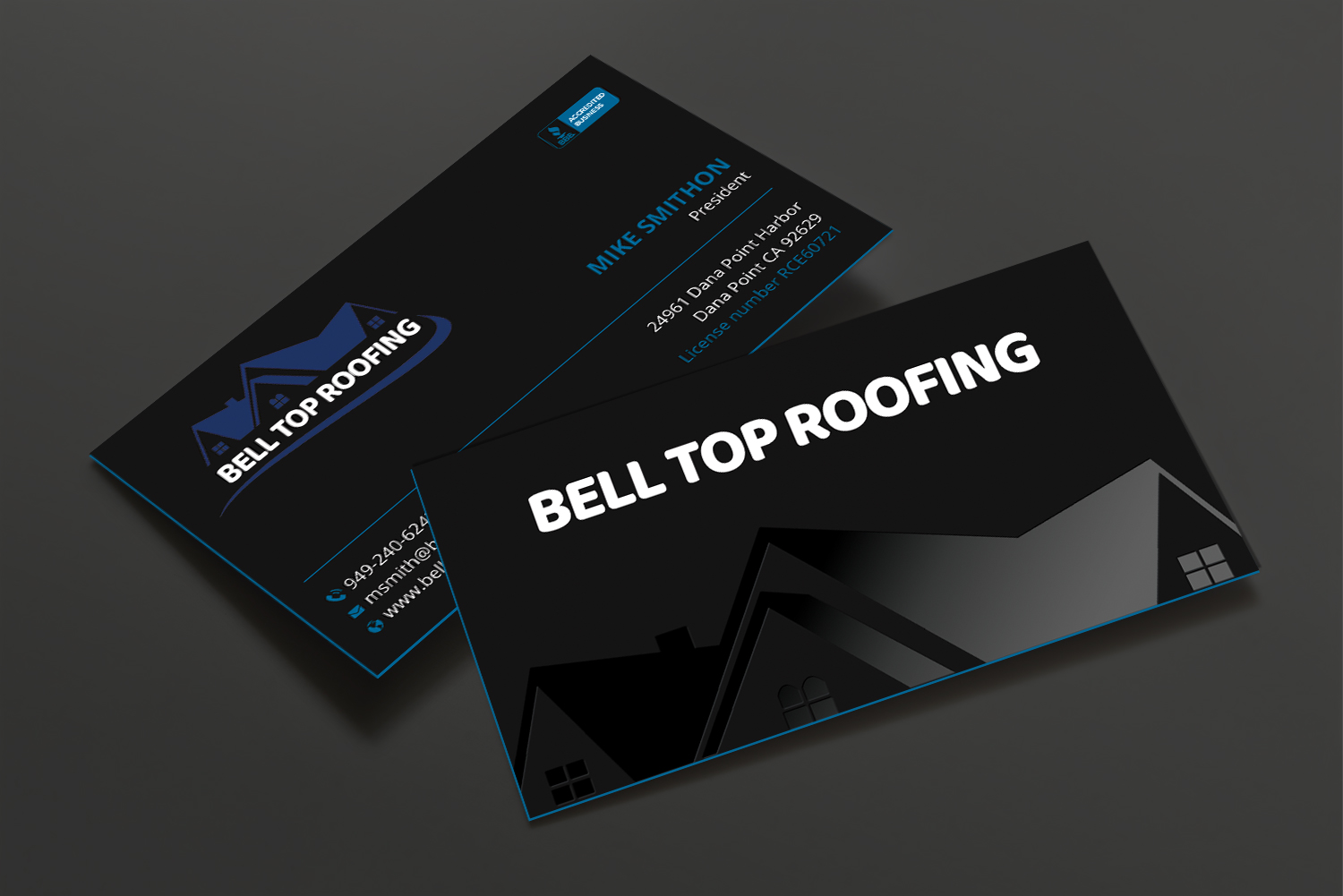 Business Card Design by DesignShout for Bell Top Roofing | Design #28154459