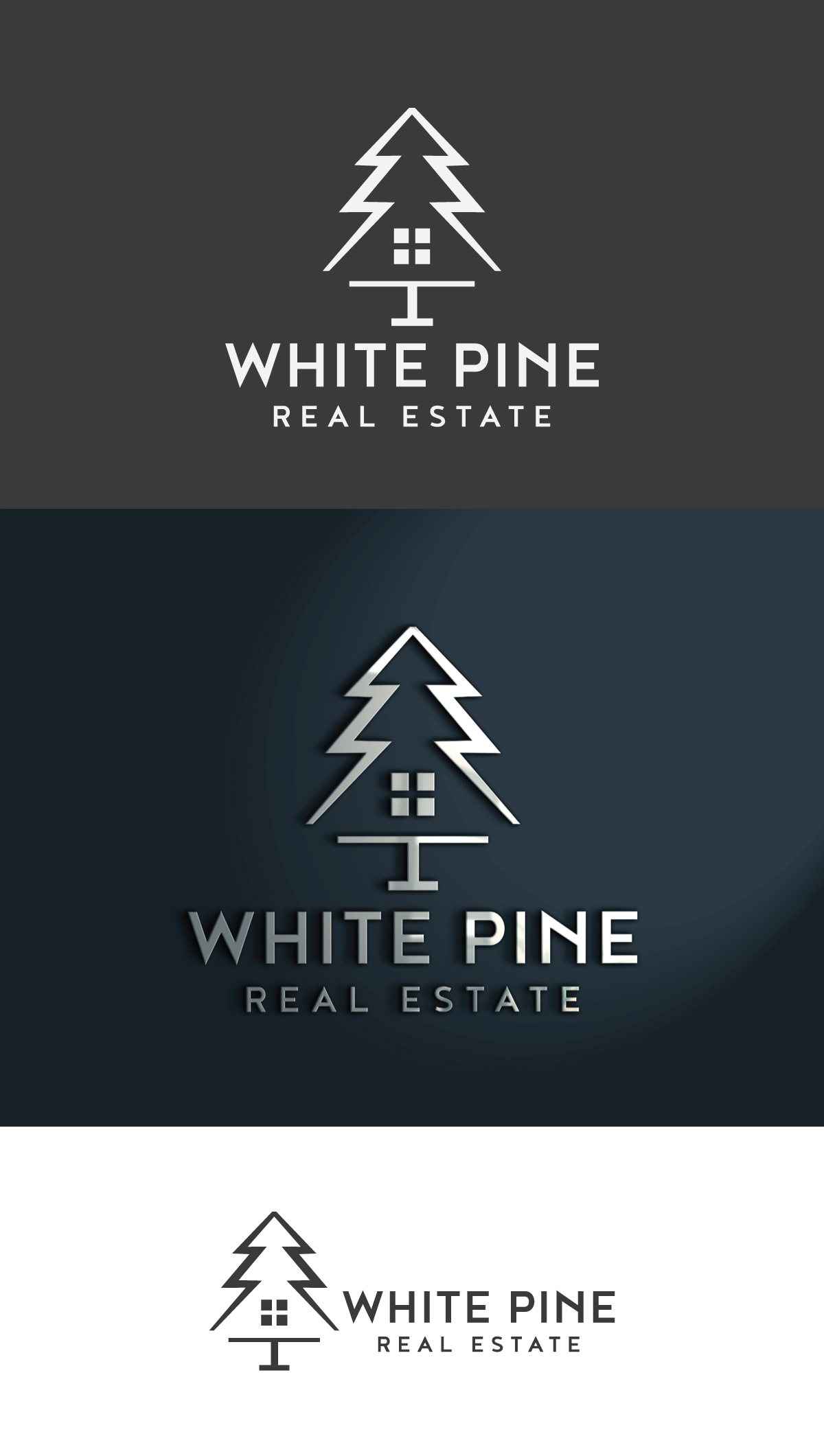 Upmarket, Bold Logo Design for White Pine Real Estate by Maaz_Creation Design 28172973