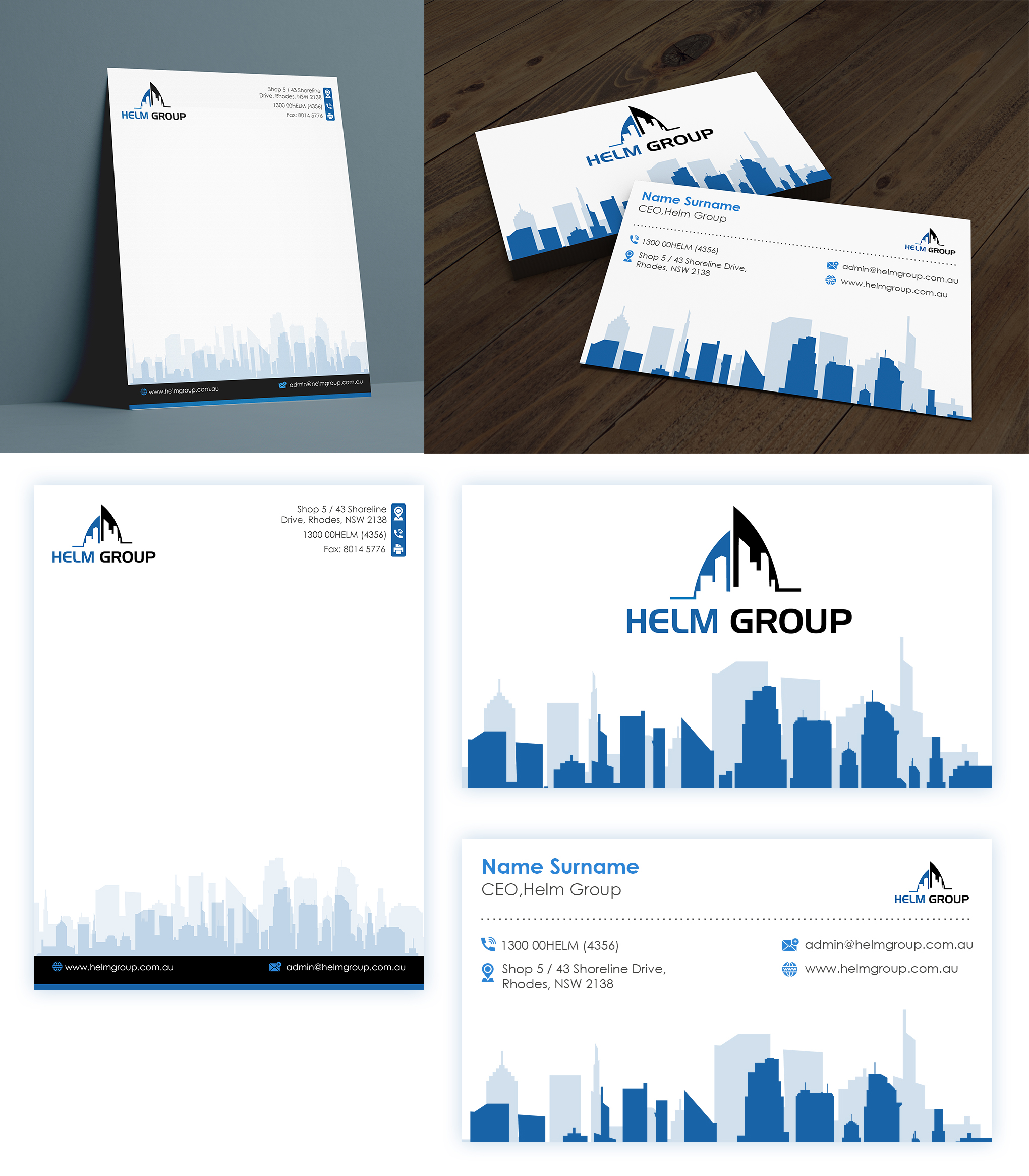 Design de Papeterie par ZeneFashions pour Helm Group Pty Ltd | Design #28163571