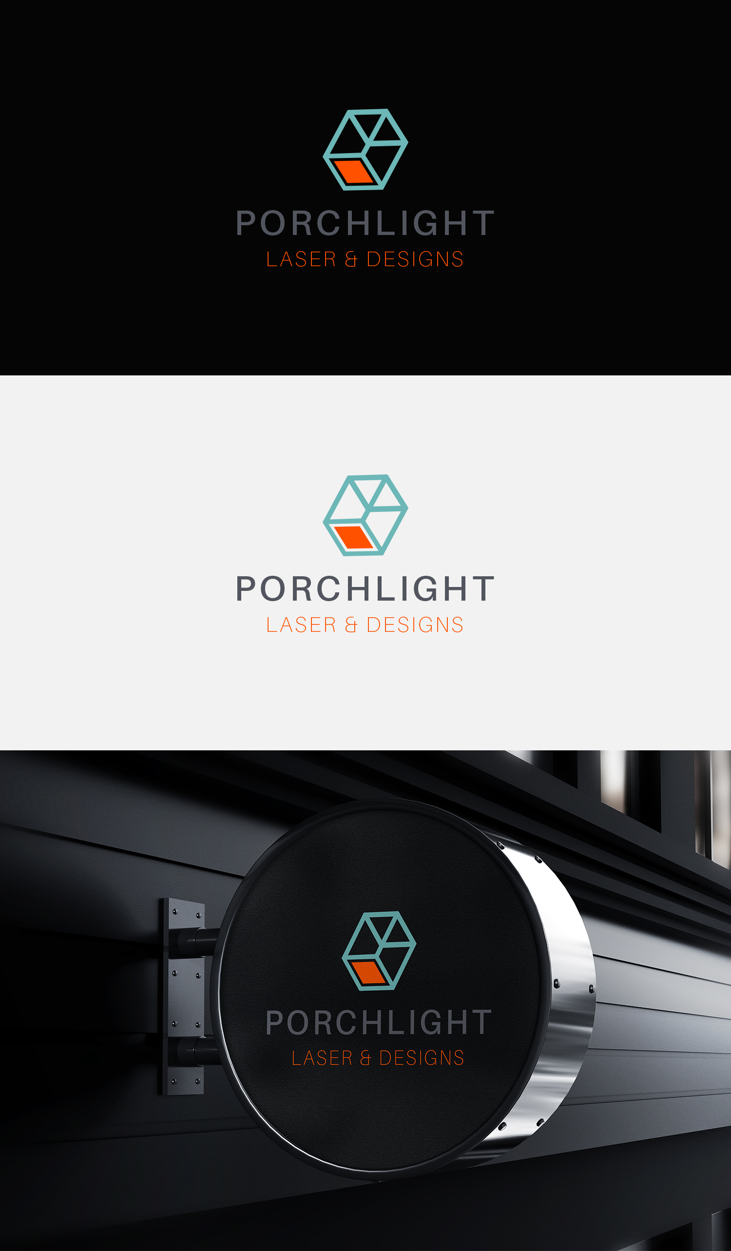 Logo Design by Fusion Creatives for Porchlight Laser & Designs | Design #28161261