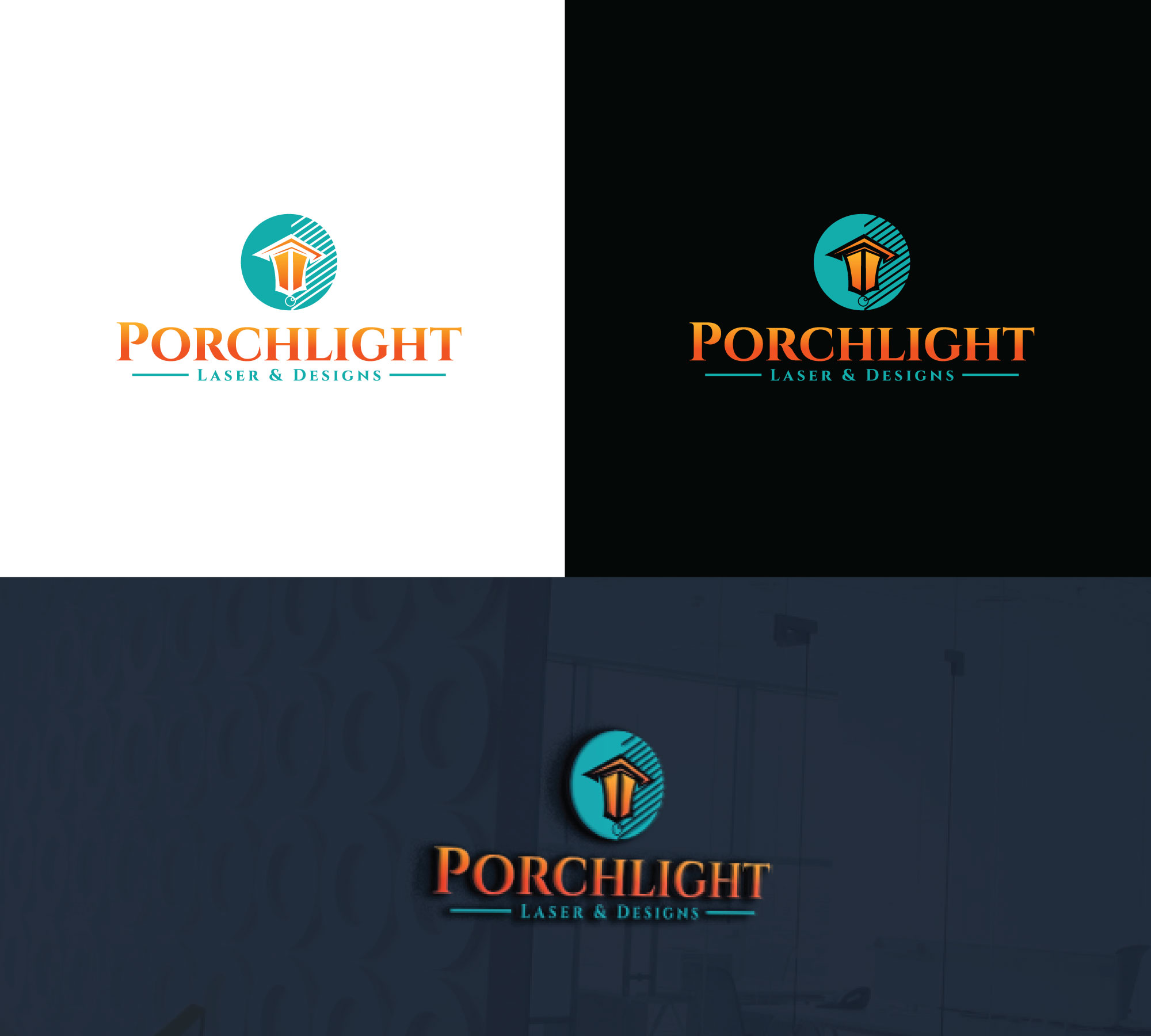 Logo Design by RRR Design for Porchlight Laser & Designs | Design #28150702