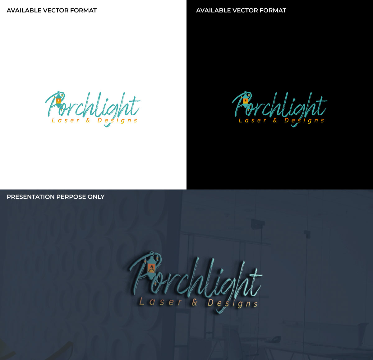 Logo Design by RS_Design for Porchlight Laser & Designs | Design #28151167