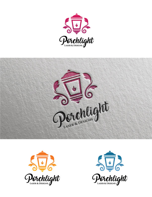 Logo Design by Tjax for Porchlight Laser & Designs | Design #28159722