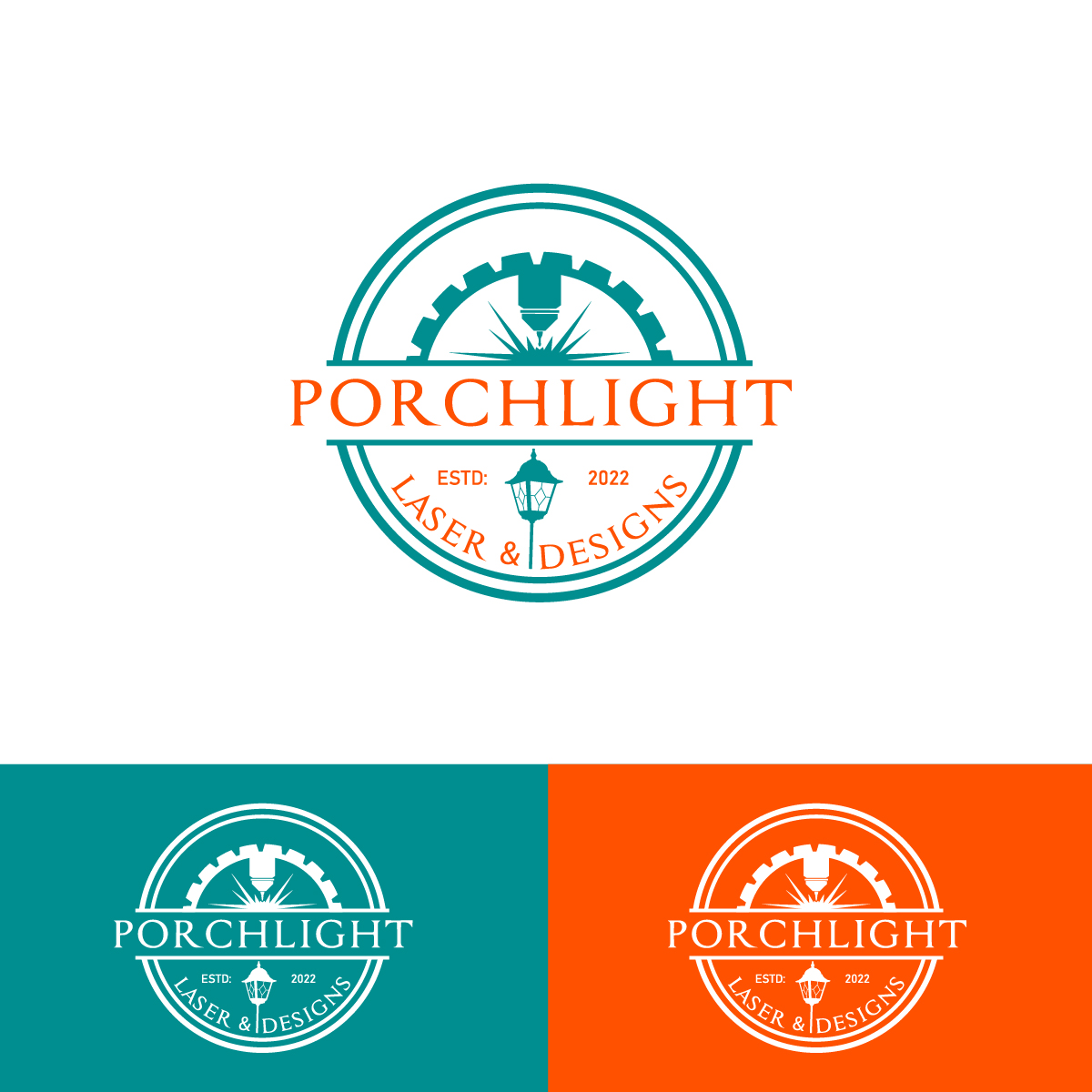 Logo Design by fly  design for Porchlight Laser & Designs | Design #28156013