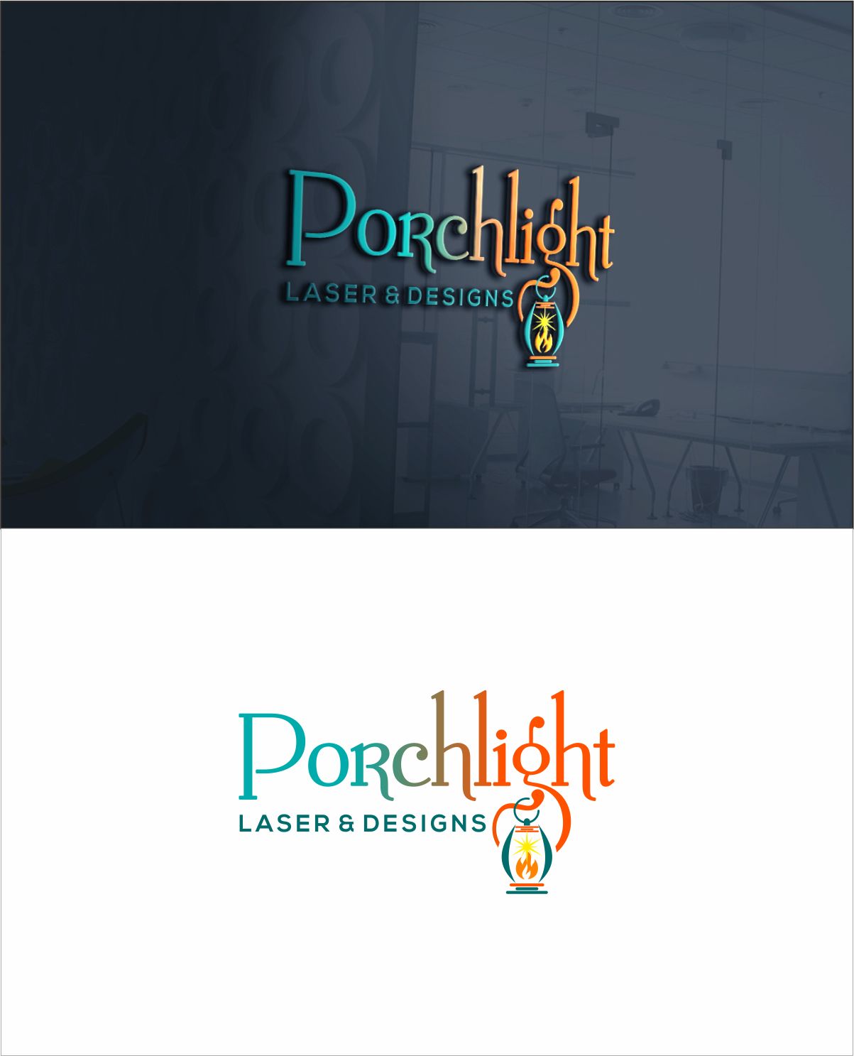 Logo Design by Dave Paresh for Porchlight Laser & Designs | Design #28151741