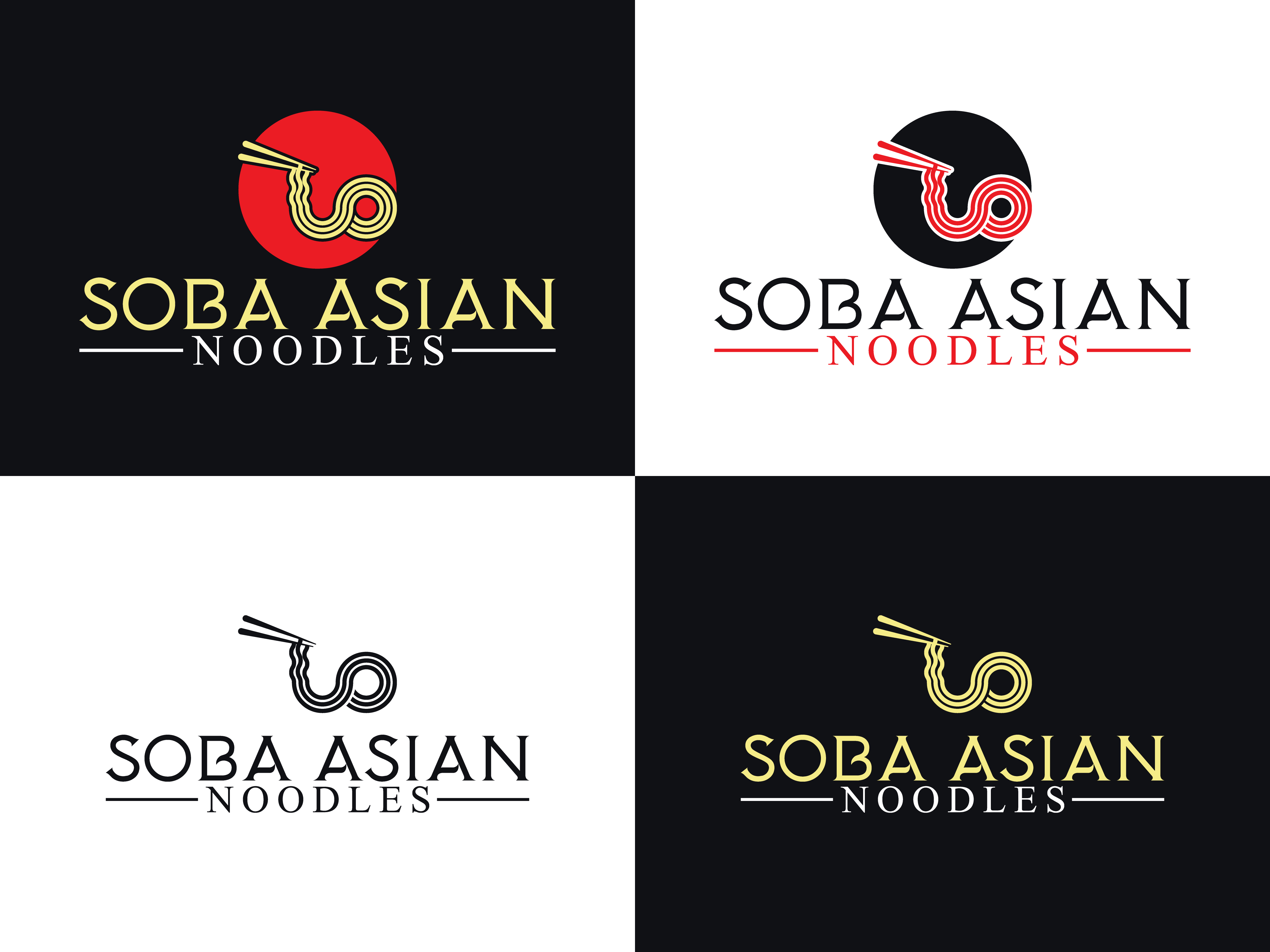 Logo Design by Capricon Designs for Soba Asian Noodles | Design #28152240