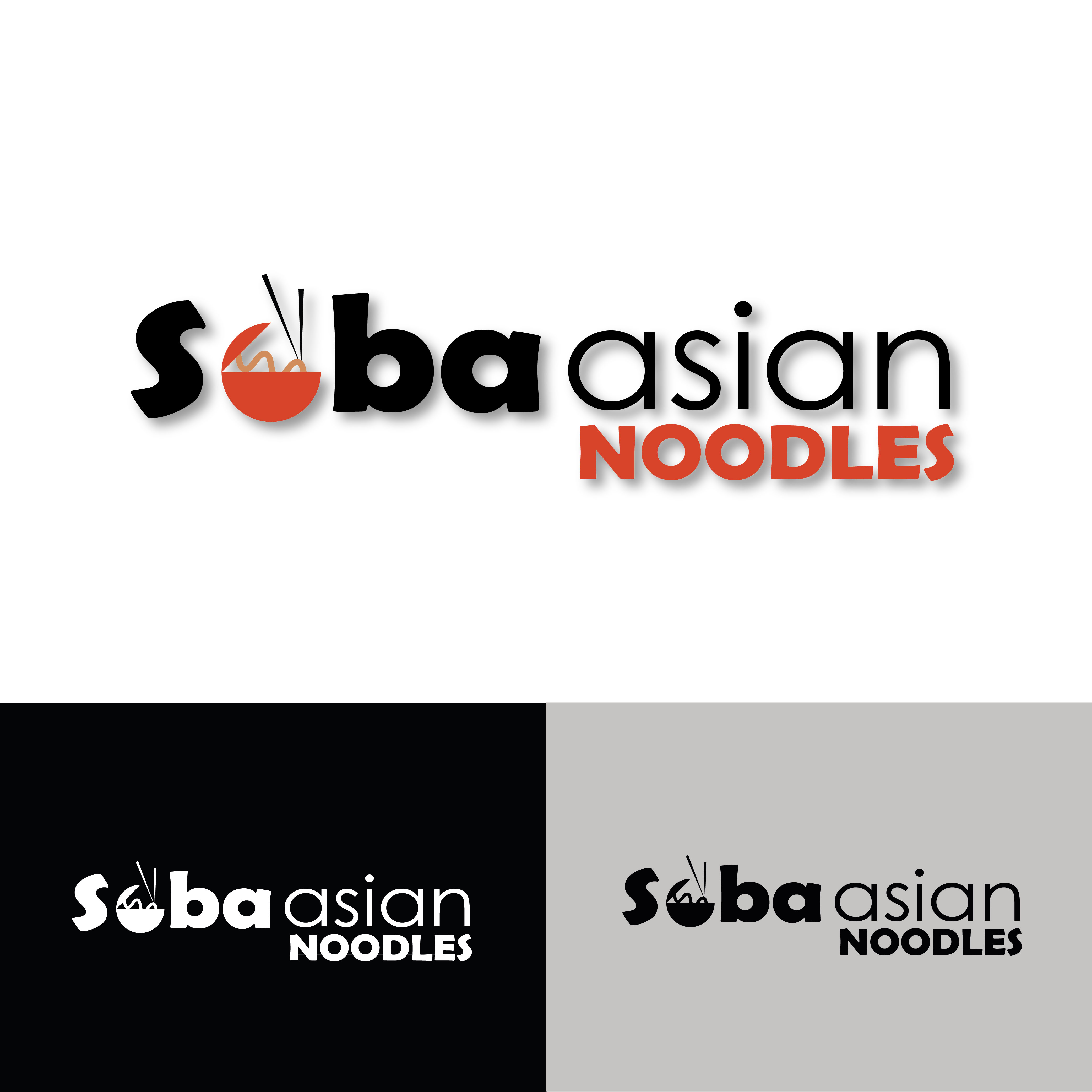 Diseño de Logo por PrettyGraphics para Soba Asian Noodles | Diseño #28185068