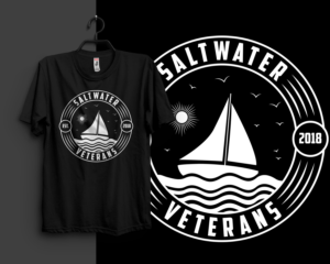 Saltwater Veterans Sailing Team T-Shirt Design | Diseño de Camiseta por Sumaya932