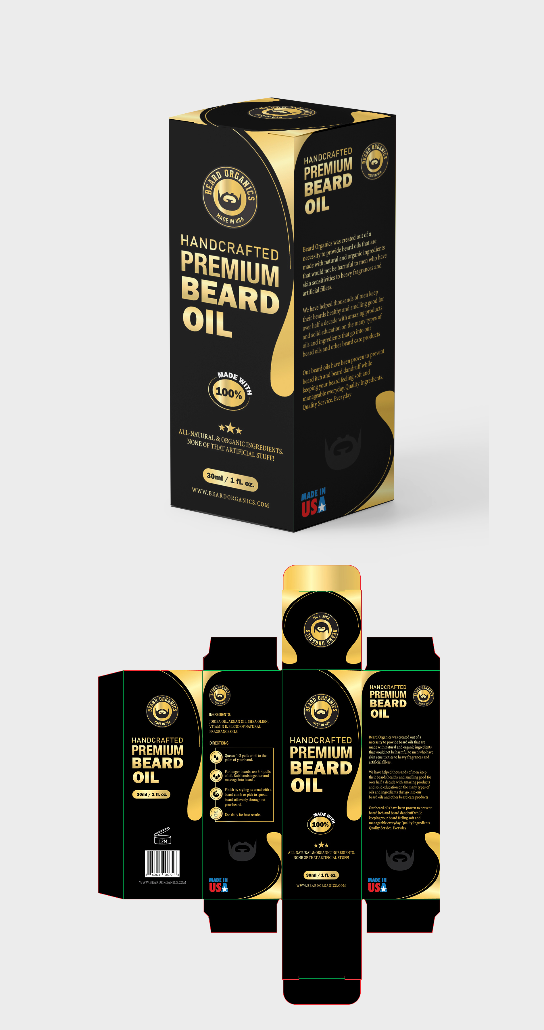 Design Emballage par Sushanta_Halder pour Beard Organics LLC | Design #28155076