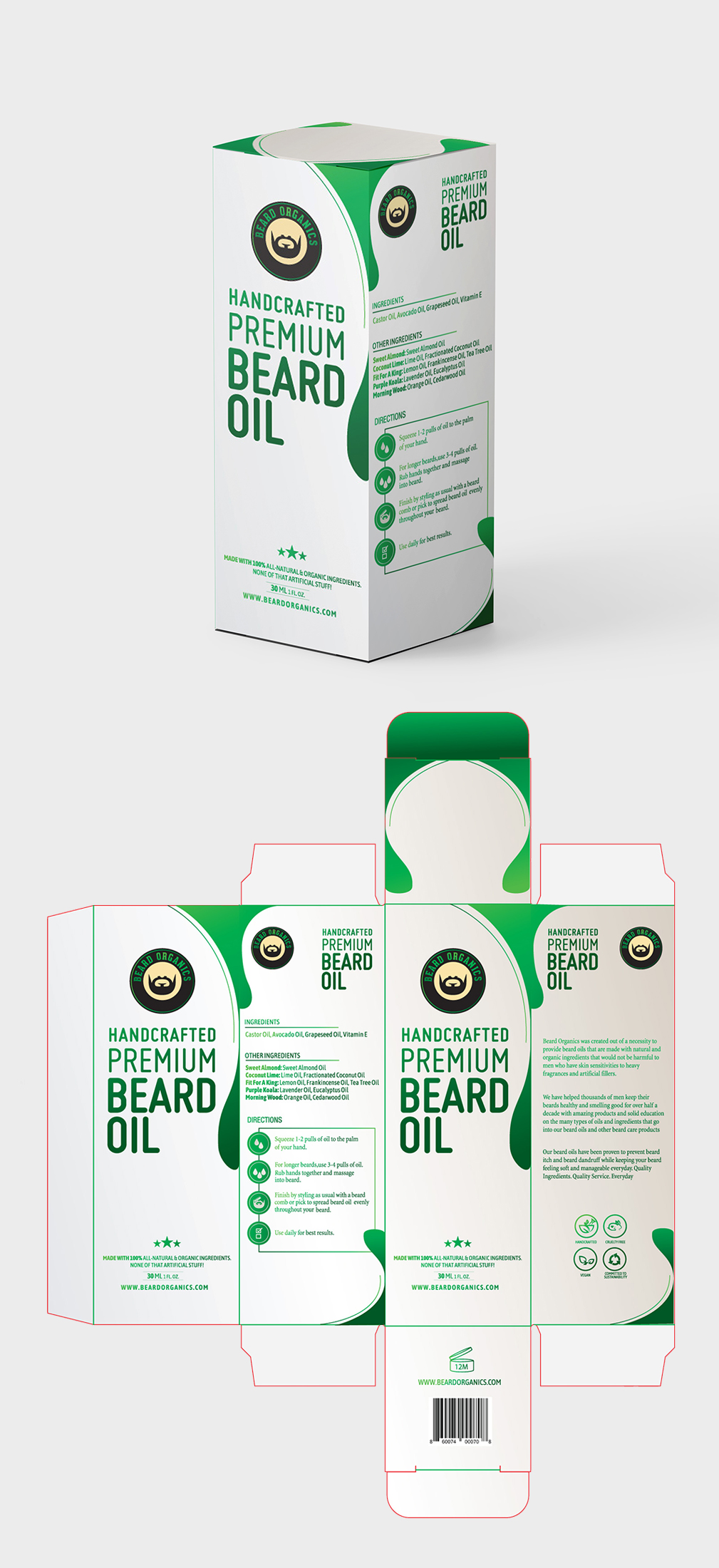 Packaging Design by Sushanta_Halder for Beard Organics LLC | Design #28199179