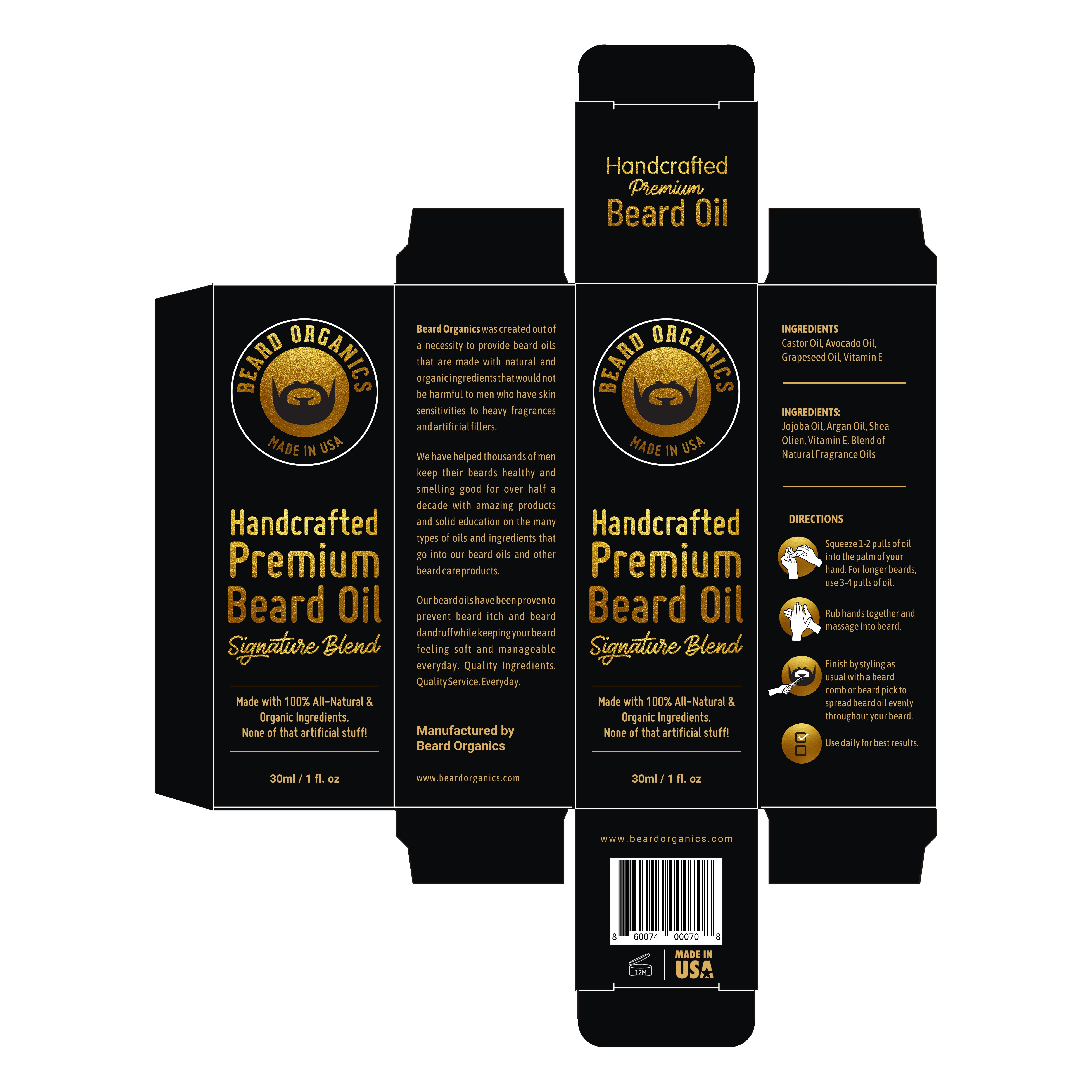 Packaging Design by saurabhjoshi for Beard Organics LLC | Design #28168217