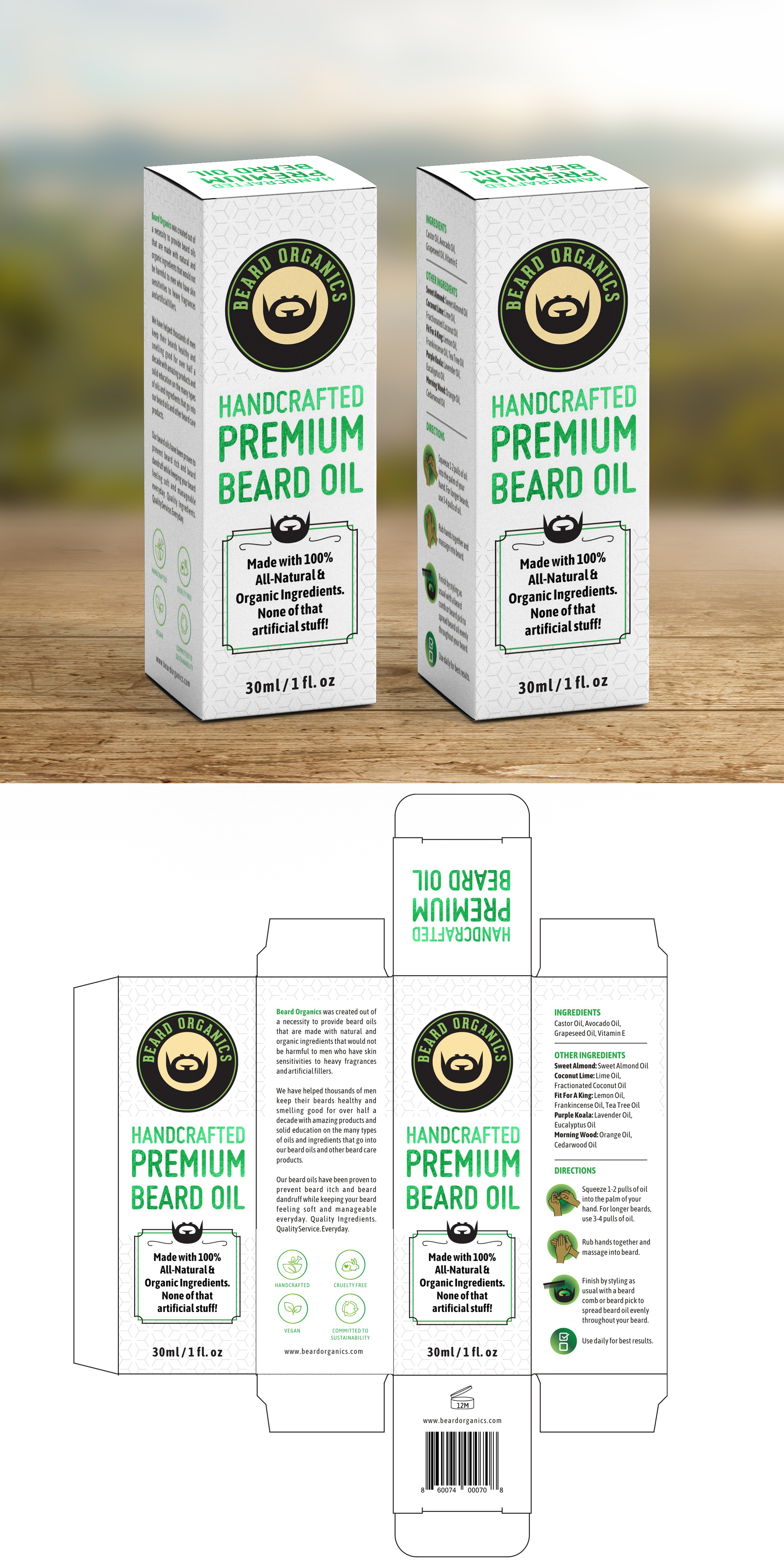 Packaging Design by saurabhjoshi for Beard Organics LLC | Design #28202465