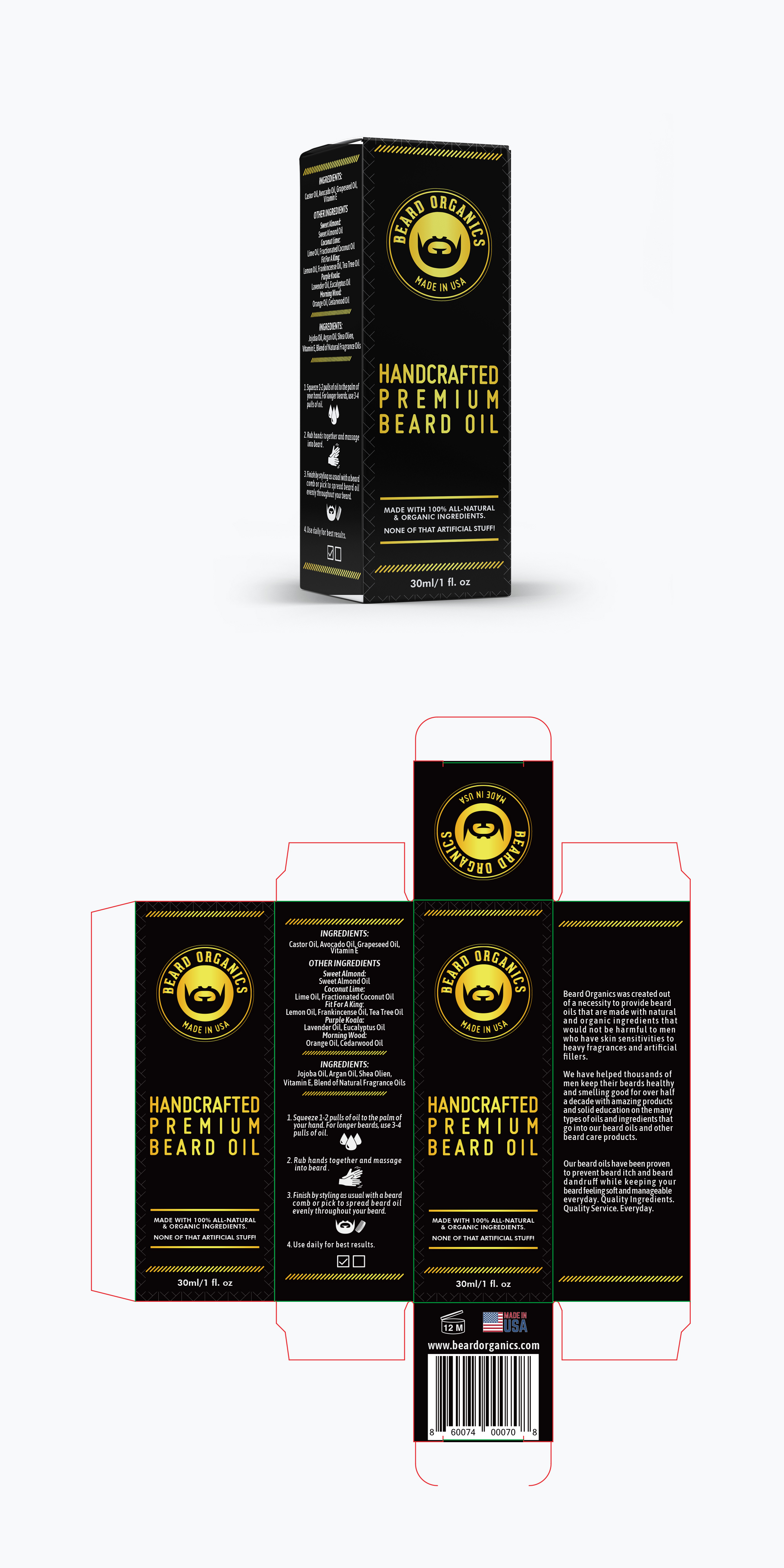 Packaging Design by ronin71 for Beard Organics LLC | Design #28161121