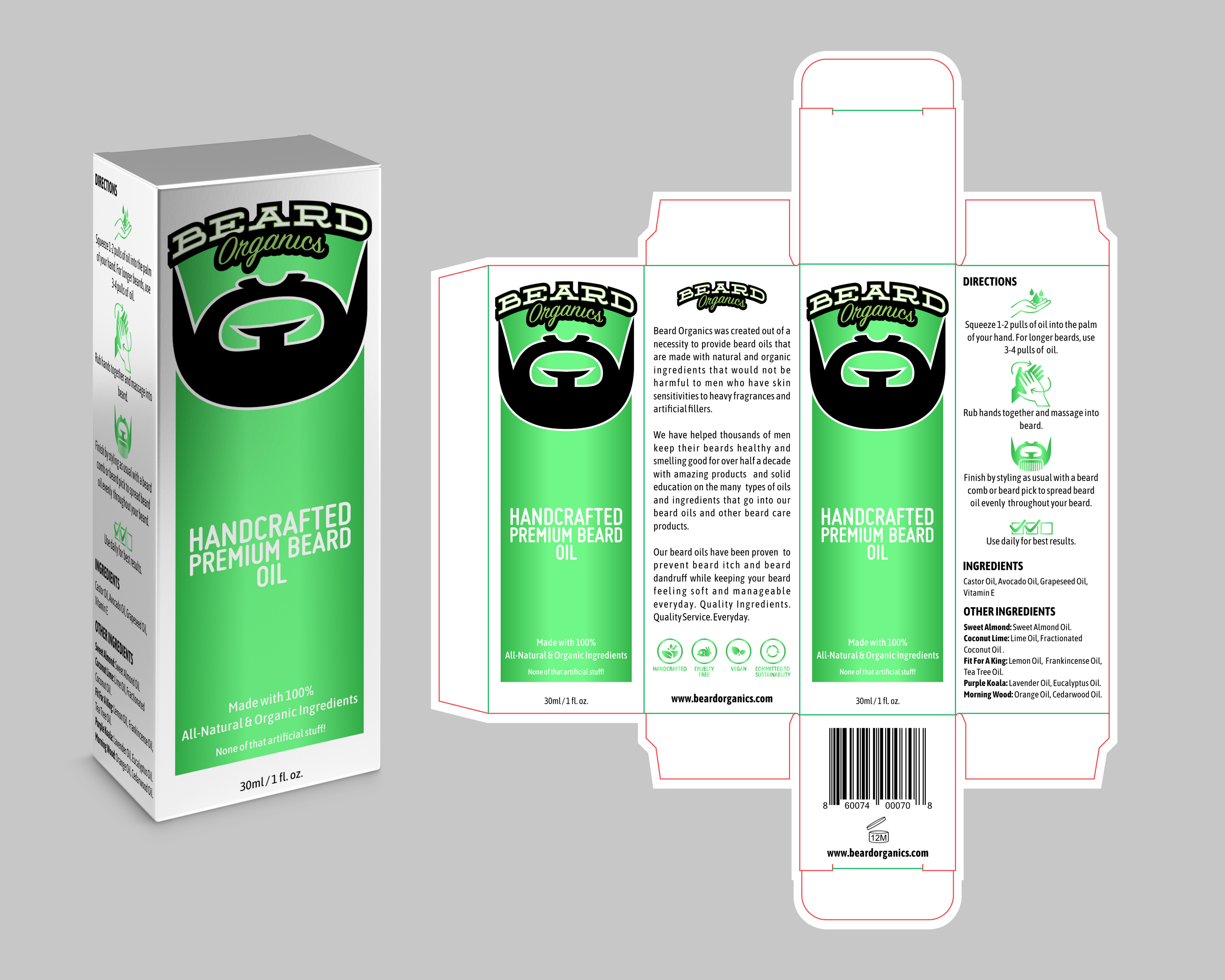 Packaging Design by RenCan for Beard Organics LLC | Design #28193627