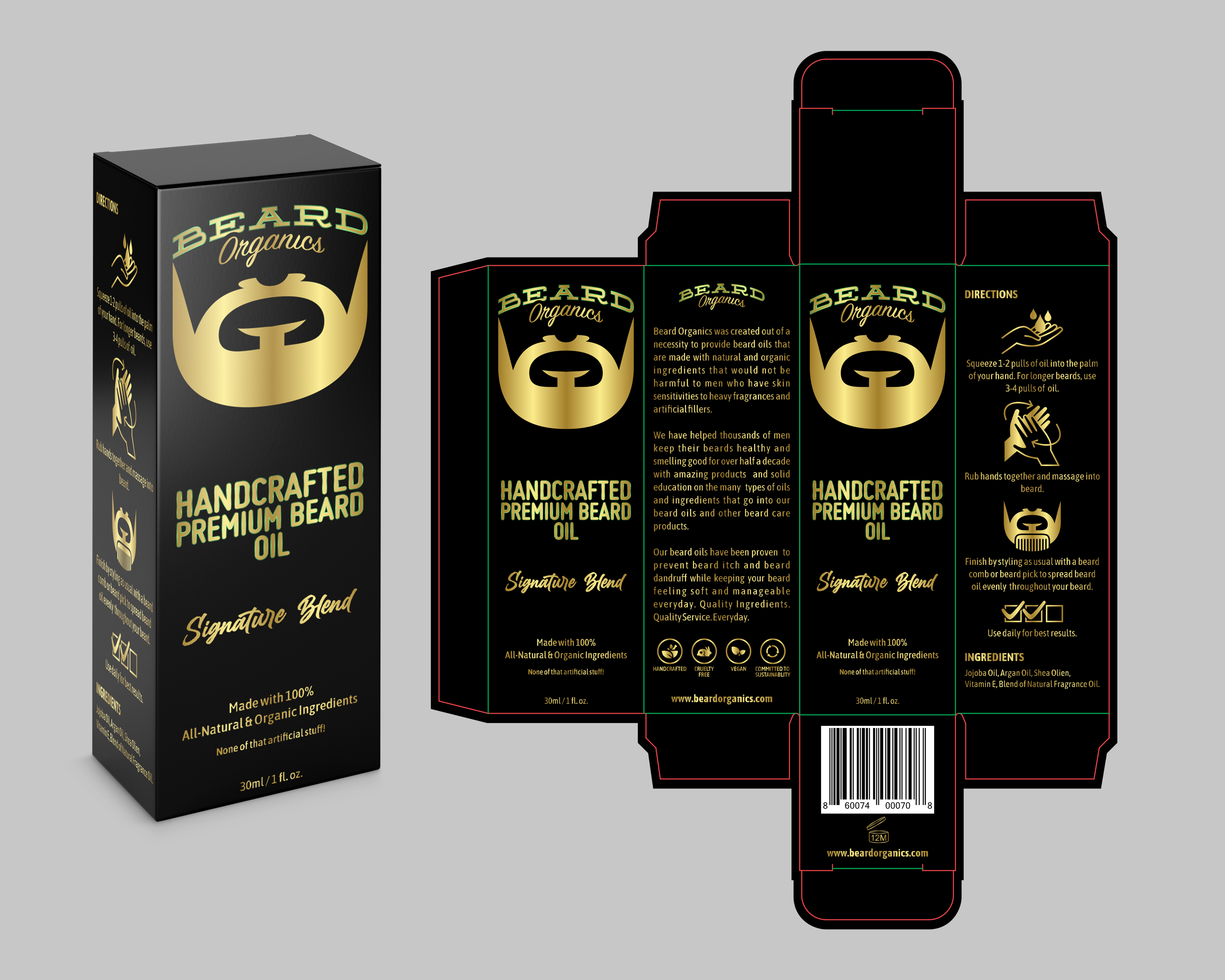 Packaging Design by RenCan for Beard Organics LLC | Design #28193628