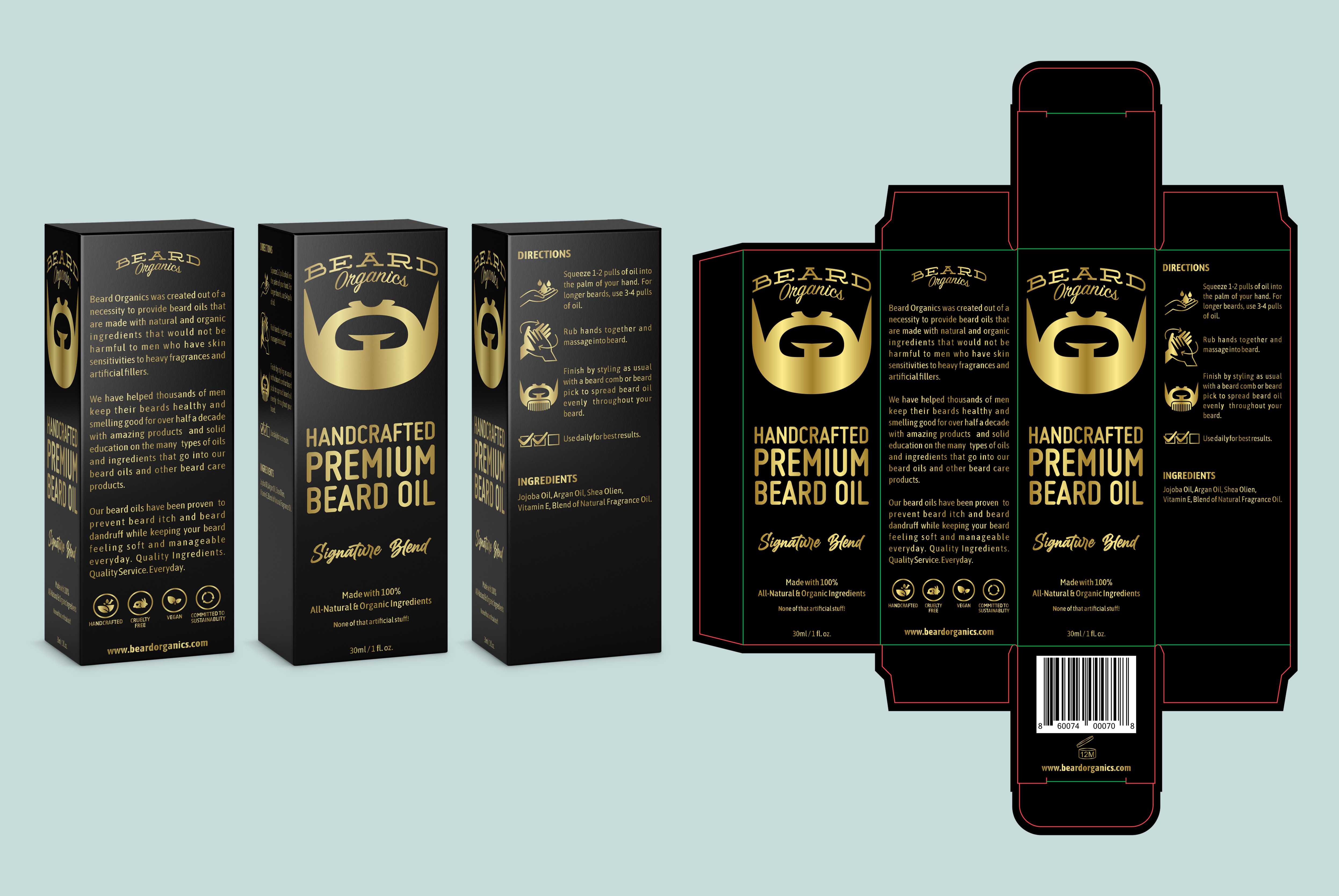 Packaging Design by RenCan for Beard Organics LLC | Design #28203072