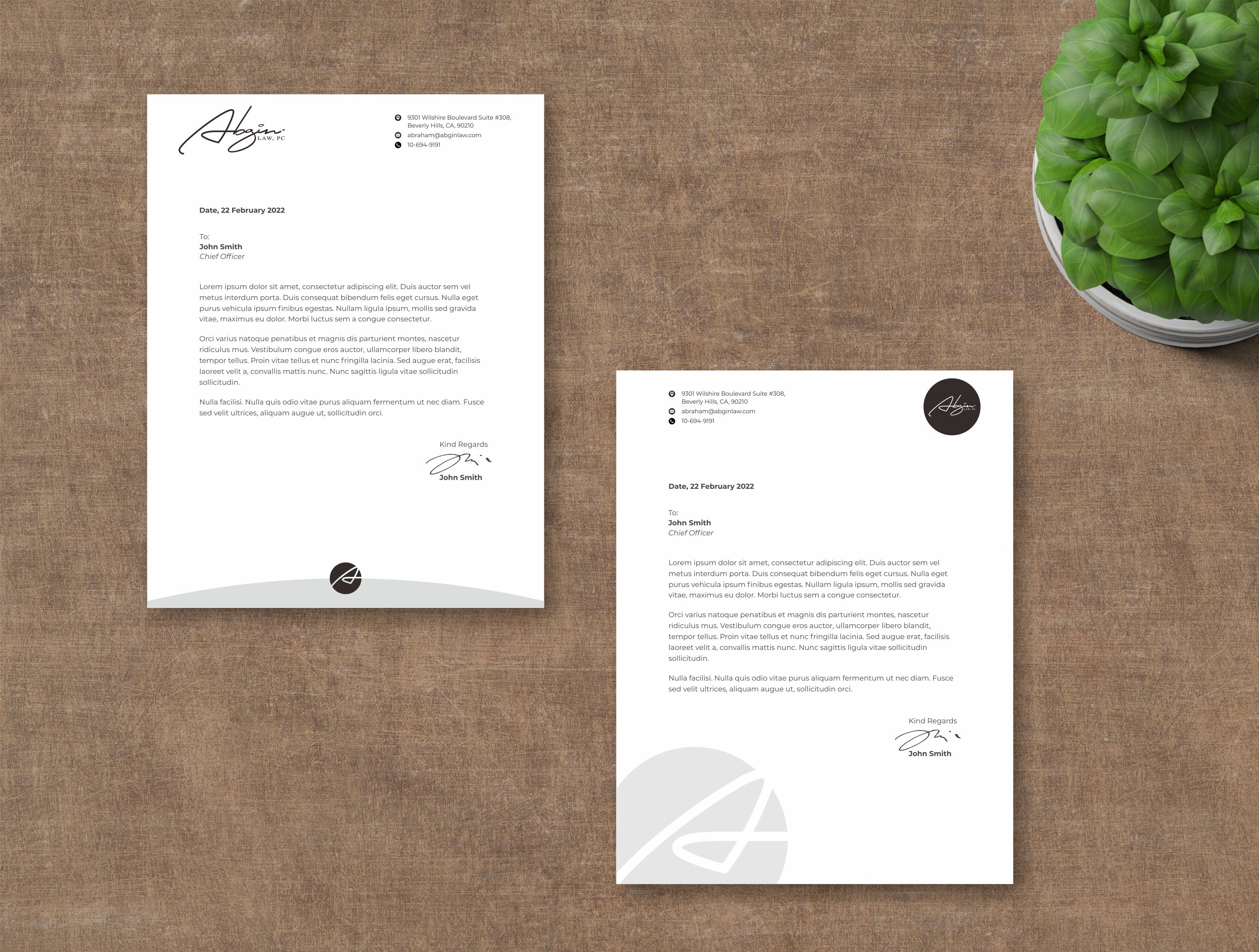 Letterhead Design by nng for this project | Design #28161888