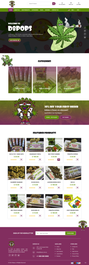 delta 8 thc 2 page design needed | Web Design by pb