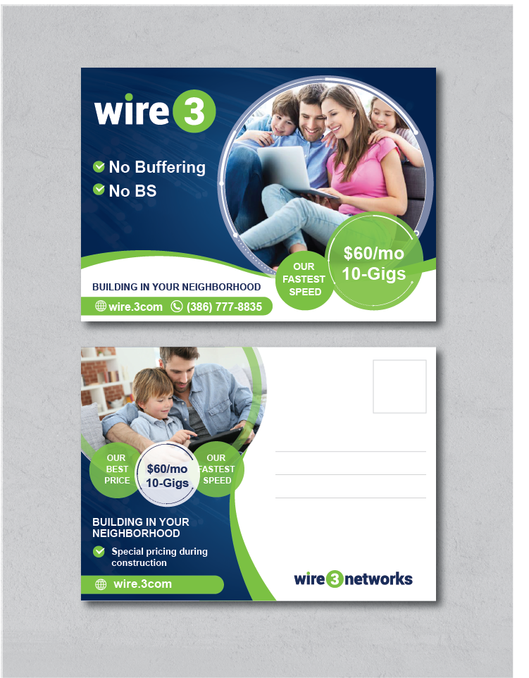 Diseño de Flyer por alex989 para Wire 3 LLC | Diseño #28161578