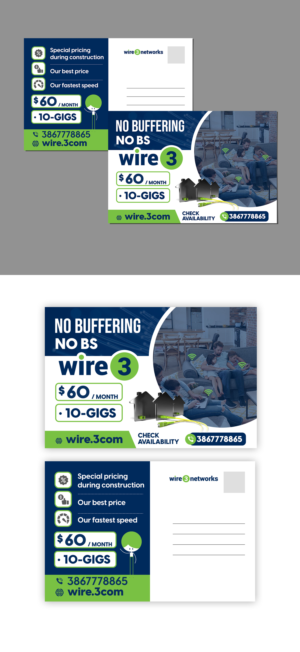 Diseño de Flyer por debdesign para Wire 3 LLC | Diseño: #28161257