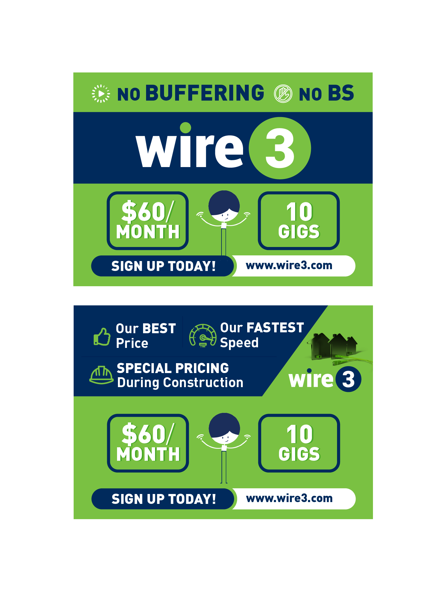 Diseño de Flyer por Benson M. para Wire 3 LLC | Diseño #28193315