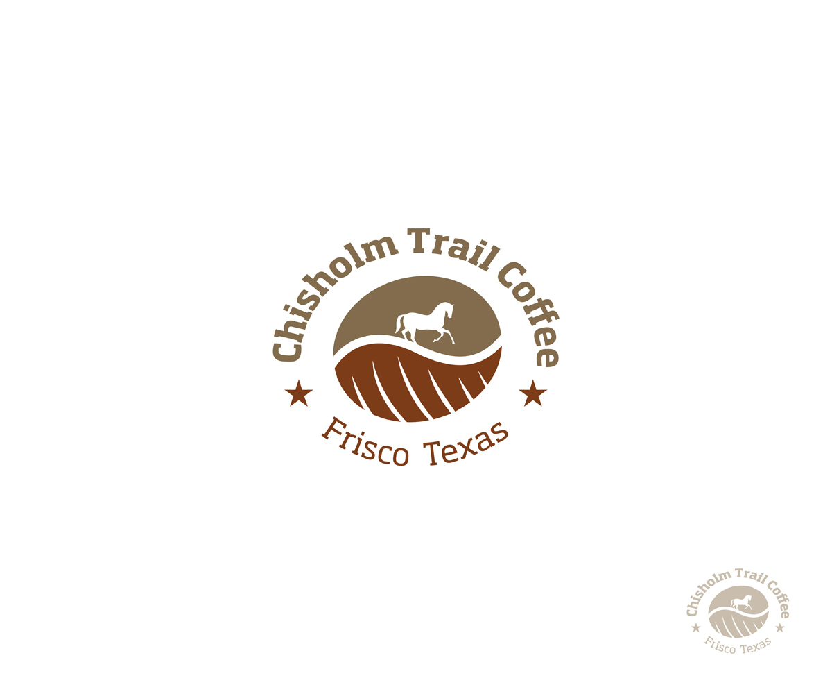 Logo Design by Daniel Caso Design for Chisholm Trail Coffee  | Design #3145906