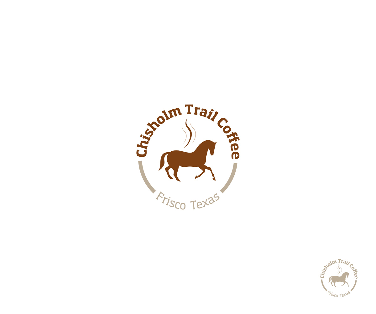 Logo Design by Daniel Caso Design for Chisholm Trail Coffee  | Design #3145909