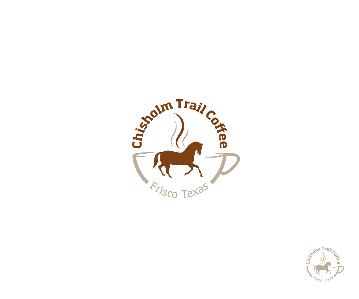 Logo Design by Daniel Caso Design for Chisholm Trail Coffee  | Design #3296618