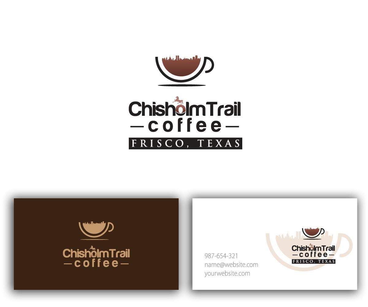 Logo Design by GenArt for Chisholm Trail Coffee  | Design #3158186
