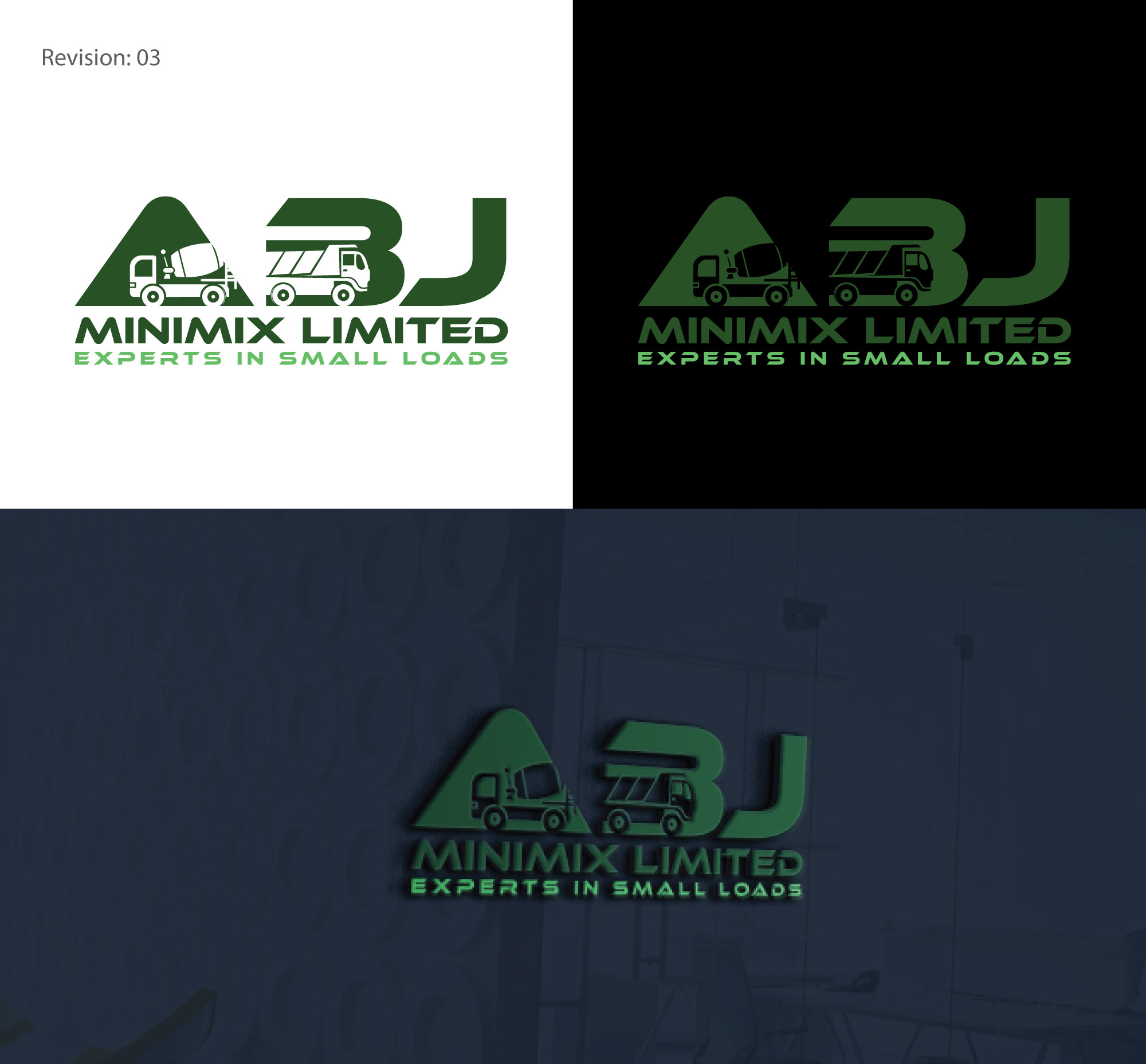 Logo Design by RRR Design for A B J Minimix Ltd | Design #28173352