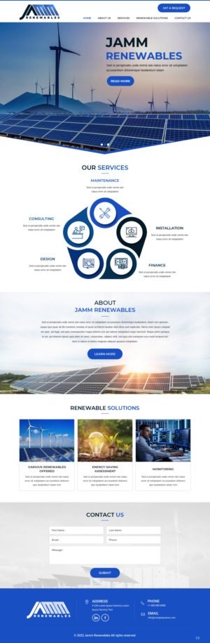 JAMM RENEWABLES | Web Design by pb