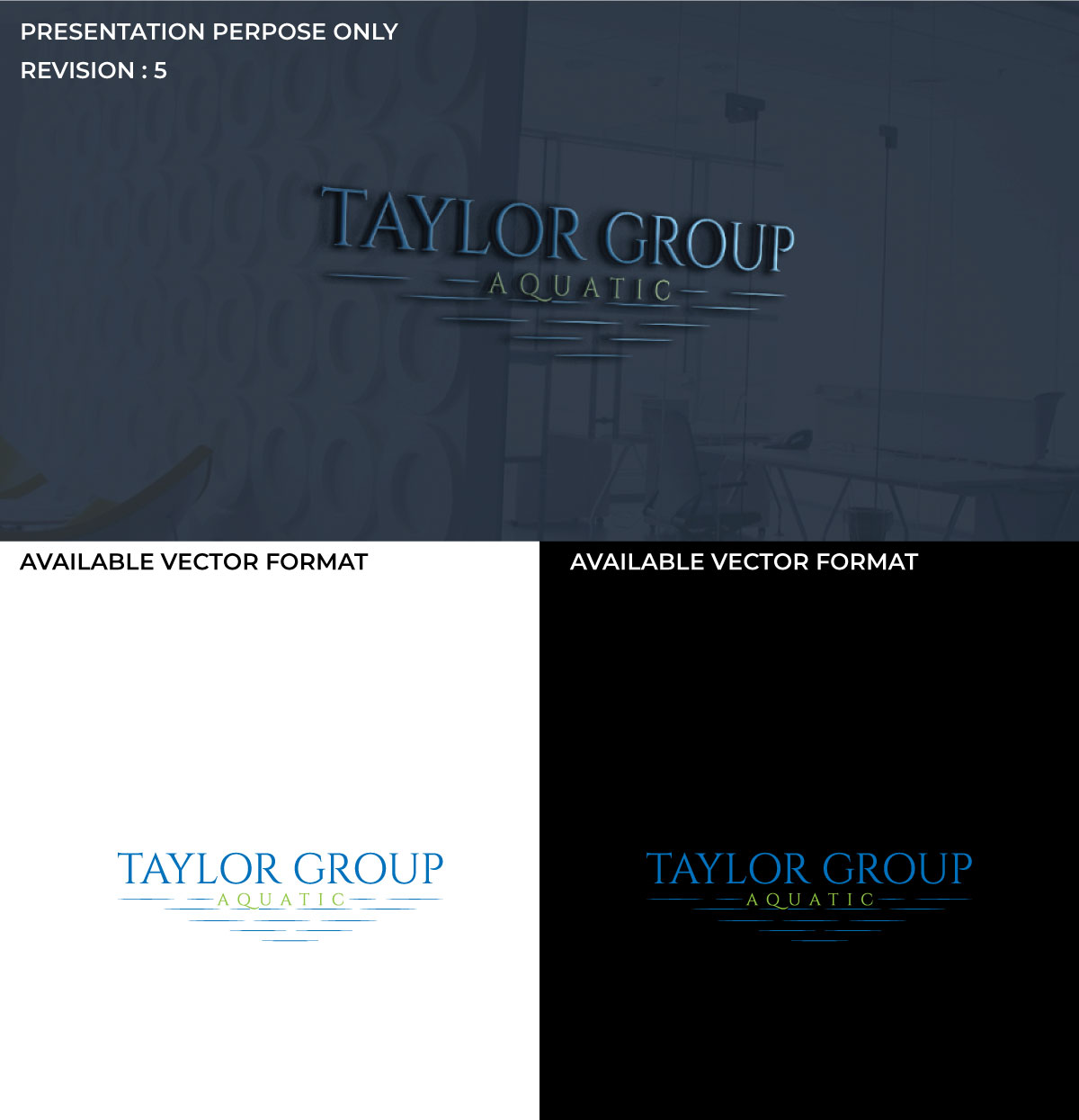 Logo Design by RS_Design for Taylor Group Aquatic LLC | Design #28176135