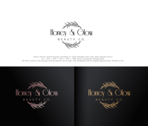Logo Design by Cliping_path for Honey & Glow Beauty Co. | Design: #28169688