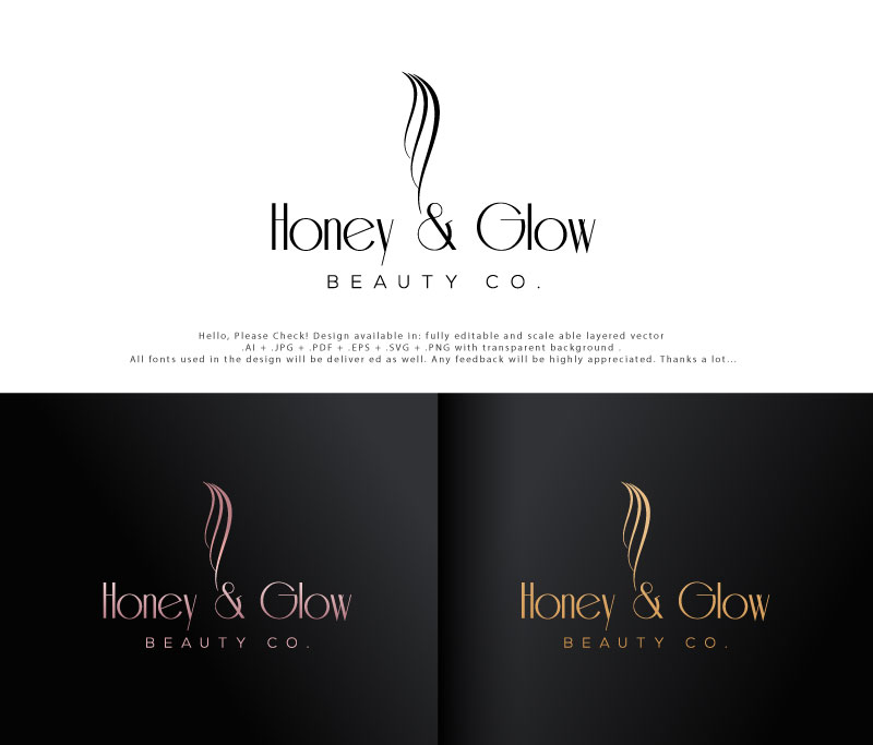 Diseño de Logo por Cliping_path para Honey & Glow Beauty Co. | Diseño #28169712