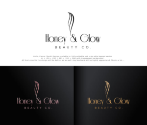 Logo Design by Cliping_path for Honey & Glow Beauty Co. | Design: #28169712
