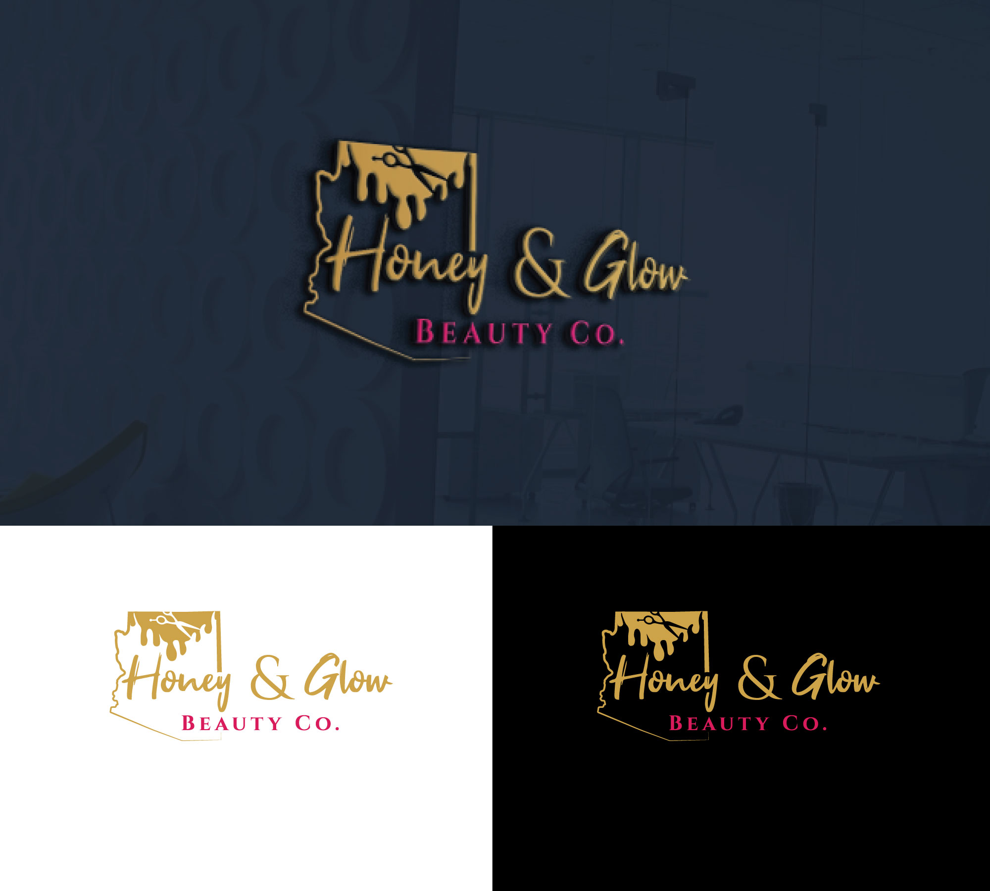 Logo Design by RRR Design for Honey & Glow Beauty Co. | Design #28170265
