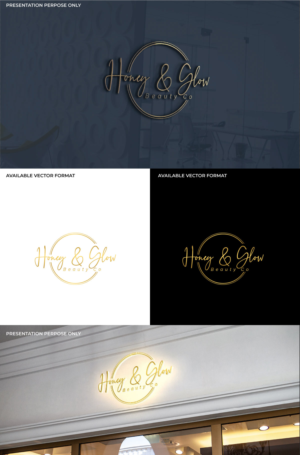Logo Design by RS_Design for Honey & Glow Beauty Co. | Design: #28165660