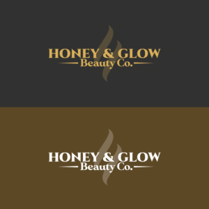 Logo Design by CreativeGwen™ for Honey & Glow Beauty Co. | Design: #28171179