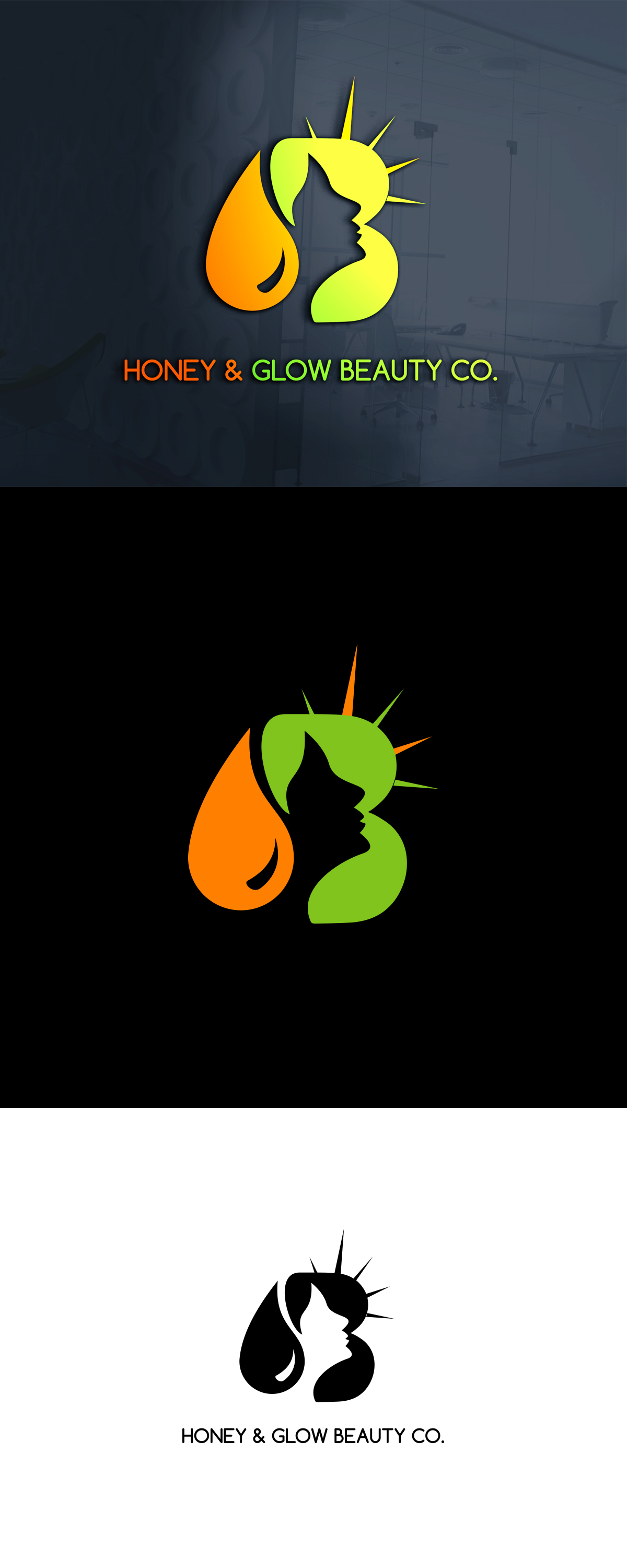 Diseño de Logo por creative2lab 2 para Honey & Glow Beauty Co. | Diseño #28169903