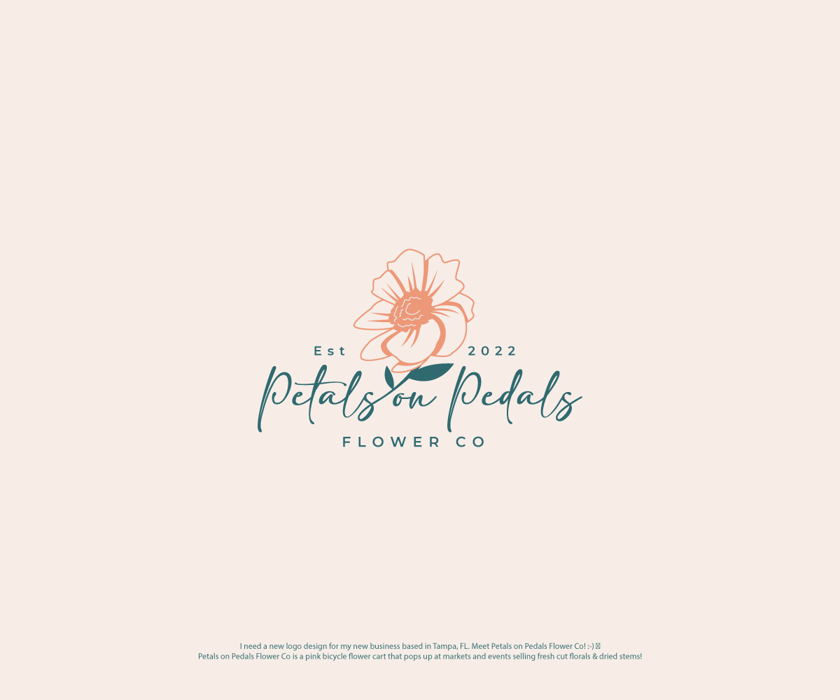 Logo Design by ecorokerz for Petals on Pedals Flower Co | Design #28165776