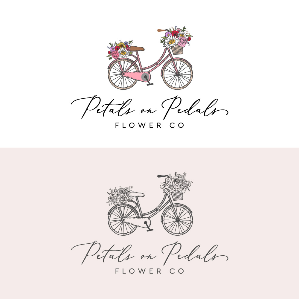 Logo Design by Cactus Designs for Petals on Pedals Flower Co | Design #28174397