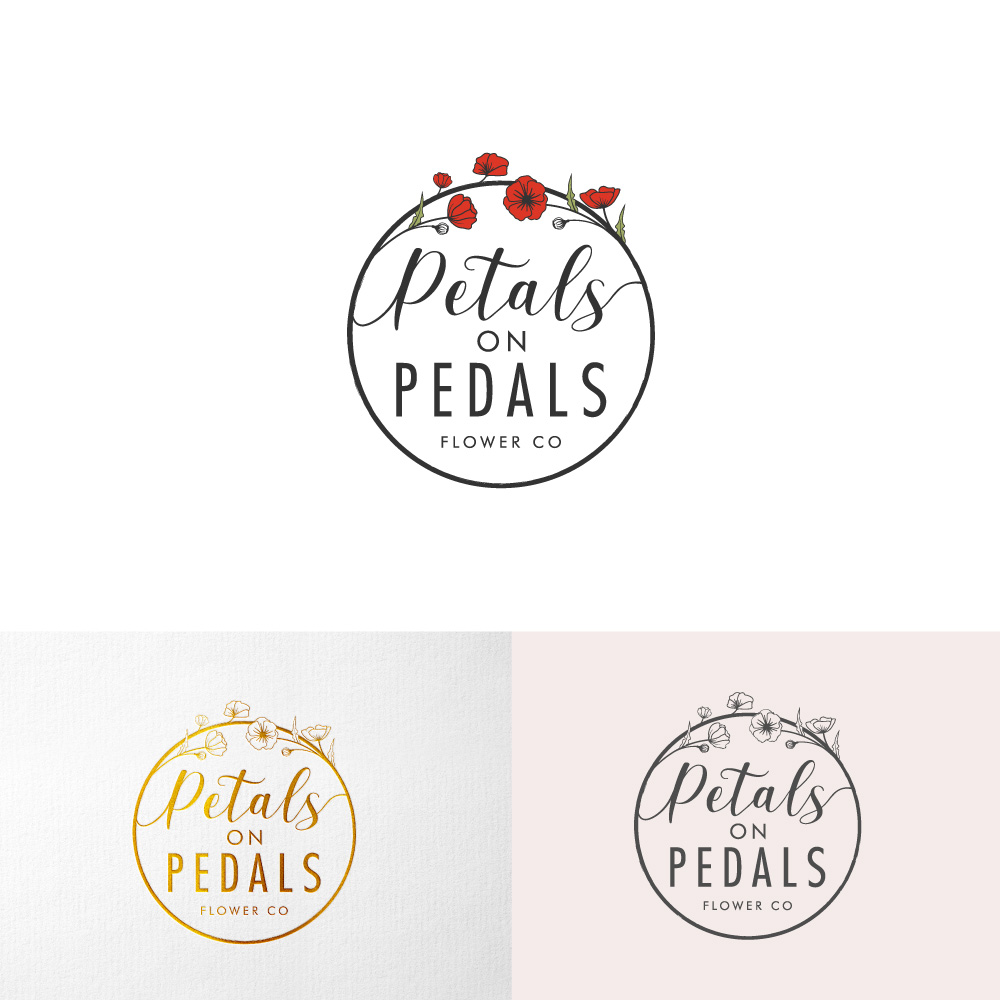 Logo Design by Amethystica for Petals on Pedals Flower Co | Design #28174781