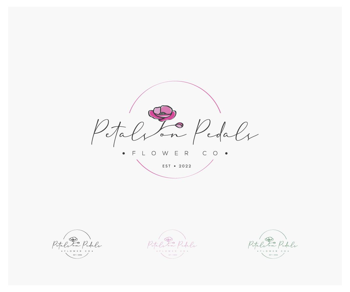 Logo Design by step forward 2 for Petals on Pedals Flower Co | Design #28165974
