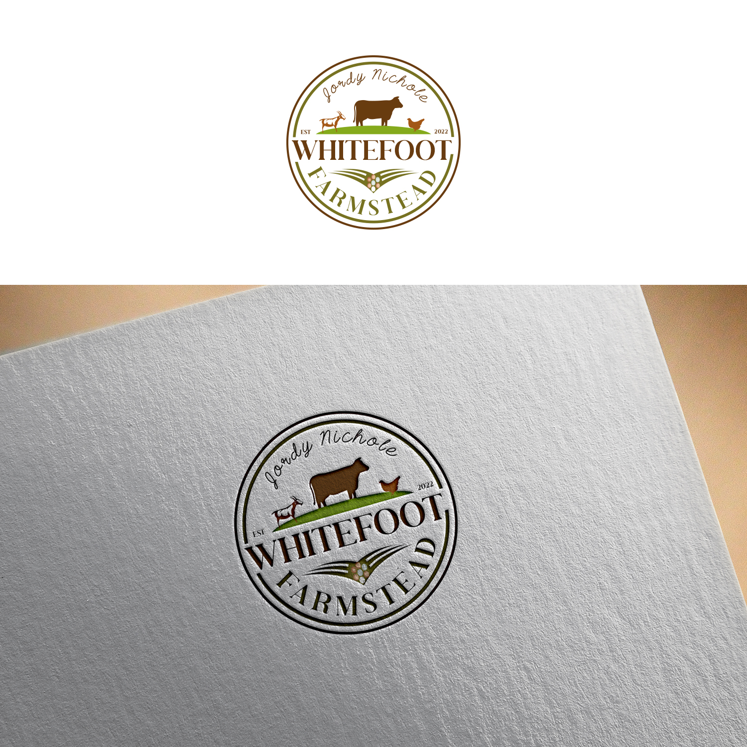 Logo Design by Maxo-Biz for Whitefoot Farmstead, LLC | Design #28168734