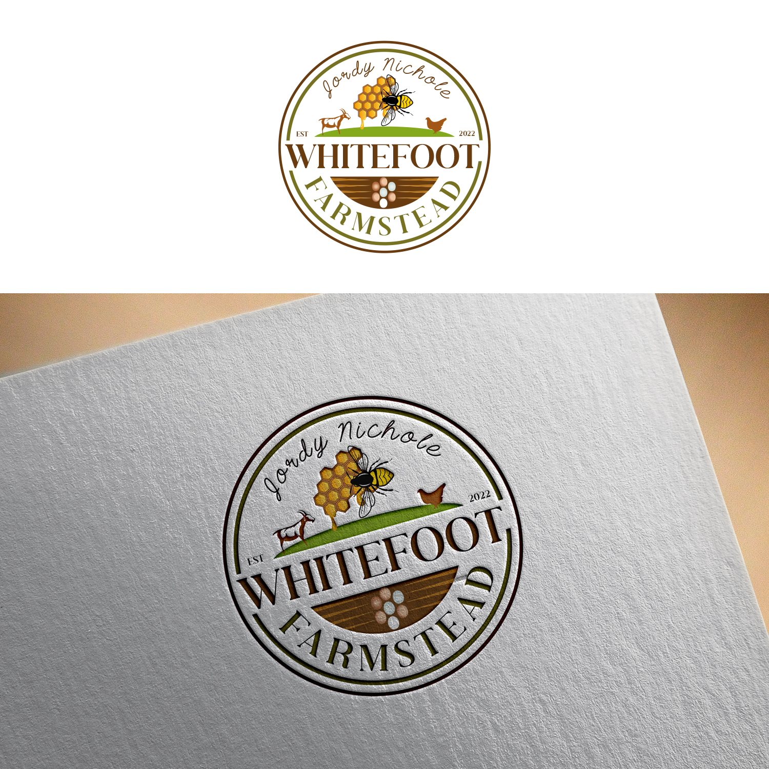 Logo Design by Maxo-Biz for Whitefoot Farmstead, LLC | Design #28173559