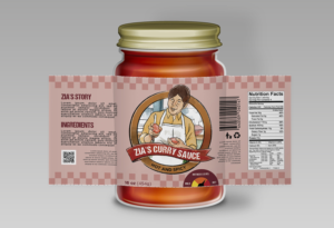 Curry Sauce label design | Graphic Design by aputski