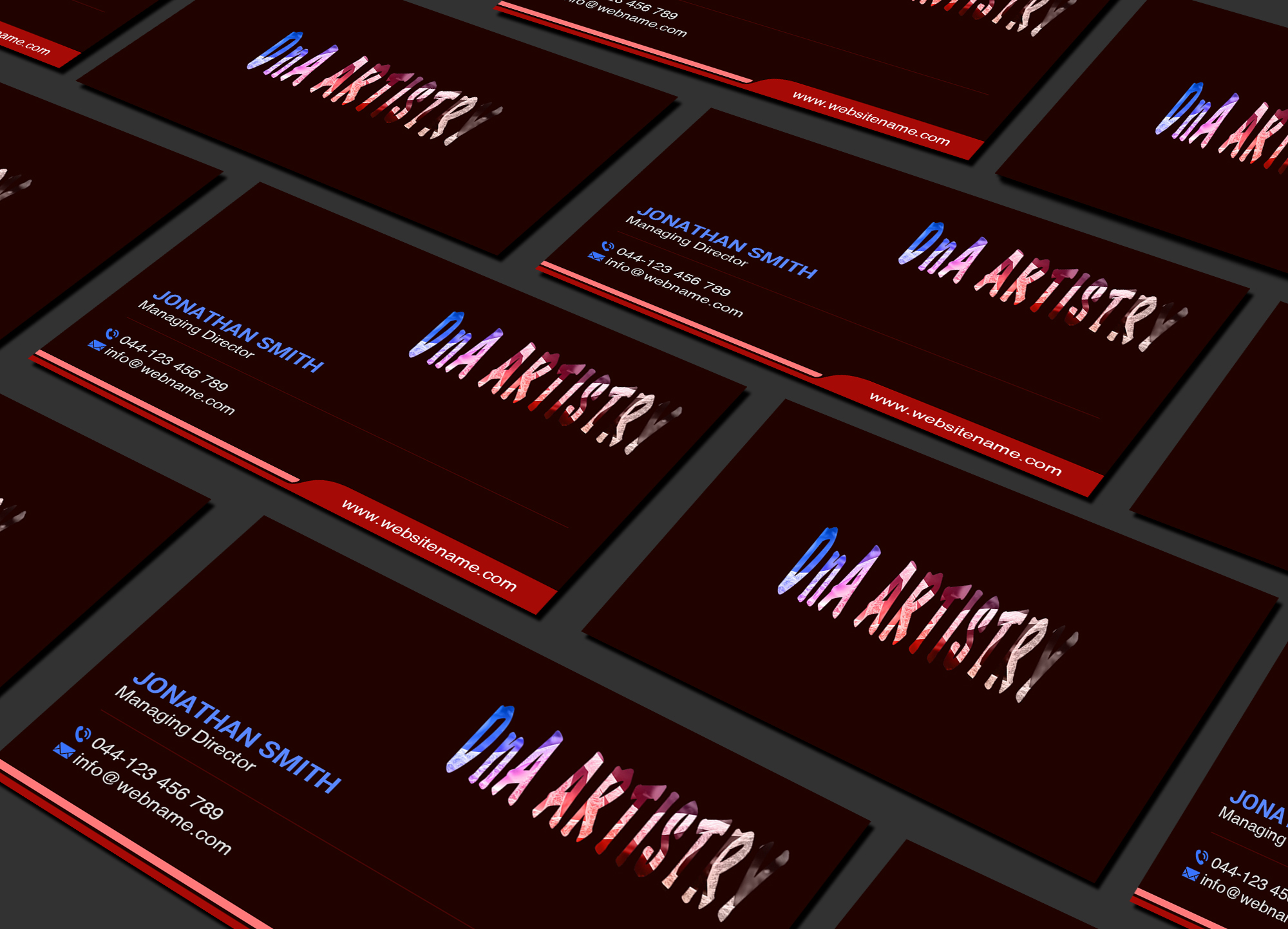 Business Card Design by Creations Box 2015 for DnA Artistry  | Design #28175738